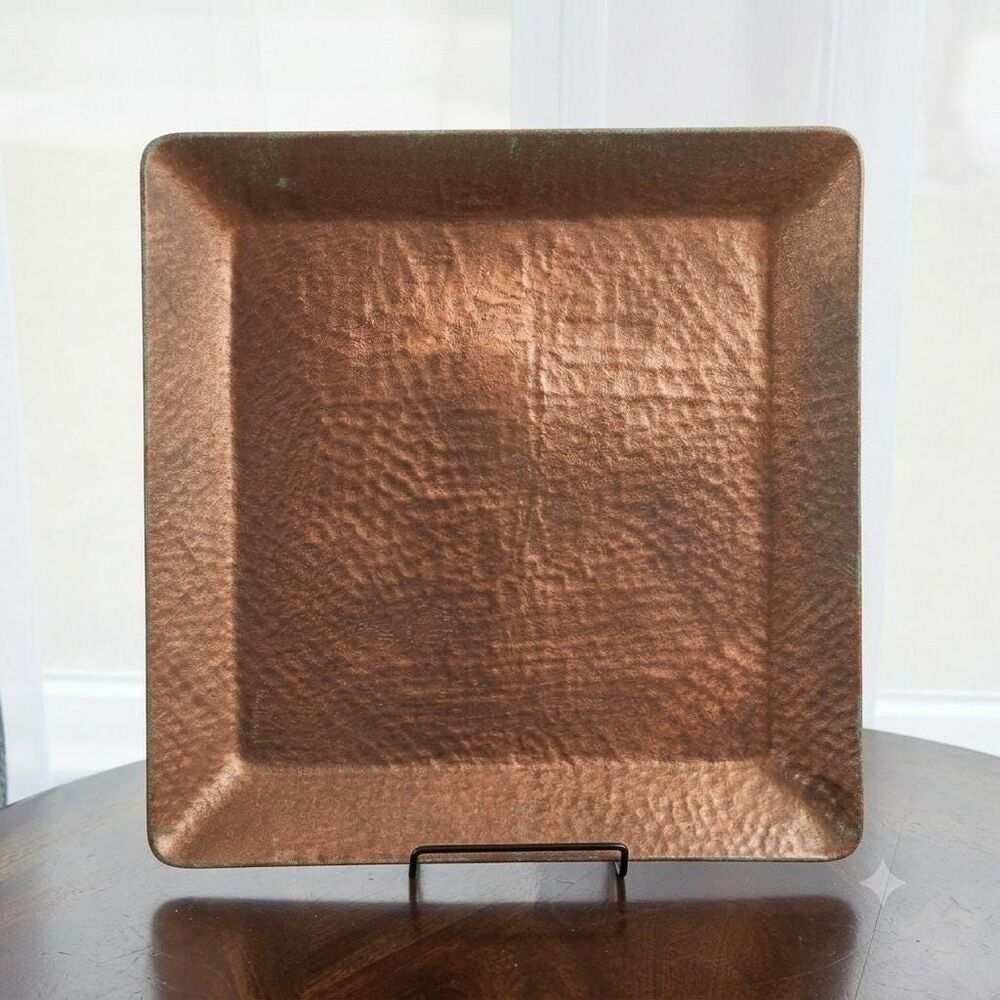 Upcycled Faux Copper Rustic Metal Tray